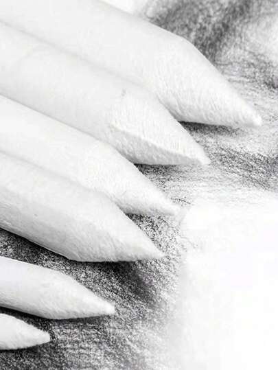 6pcs/Set Mixed Color Charcoal Pencils, Sketching Art, White Drawing, Charcoal Pencils, Painting Tools, Beige Paper Pencils, Artist Supplies, Drawing Consumables, Mother's Day Gift, Stationery, Holiday Party Gift, Christmas Gift, Back To School