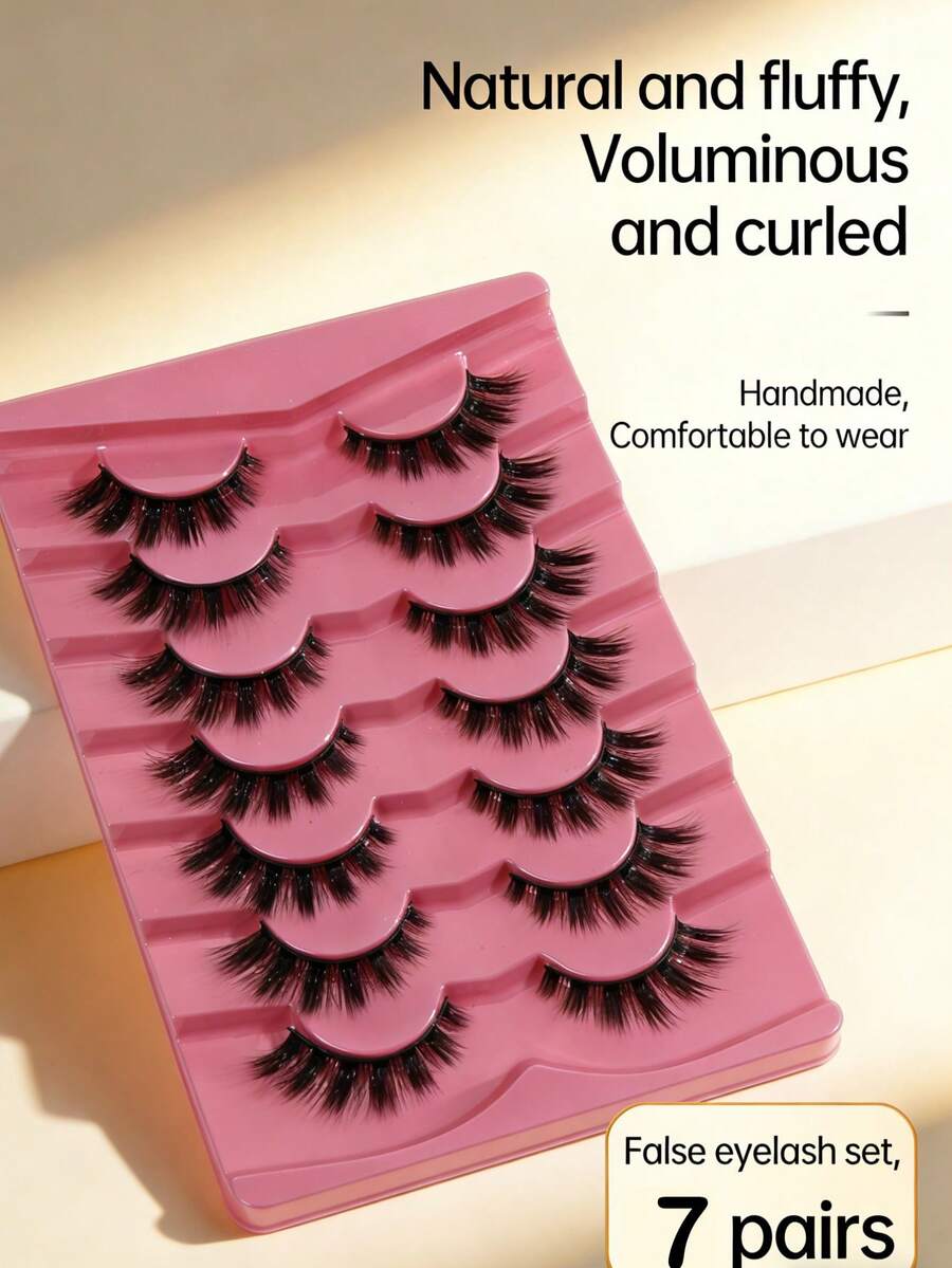 MAANGE 14 Pairs Full False Eyelashes, Thick Curling Fluffy Eyelashes For Party Use Manga Eyelashes, Travel Essentials - Black - View 1