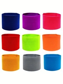 个性化弹力运动头带，可印制球队标志和名称，适合成人和儿童足球队队长佩戴 - 多色 - 查看 9