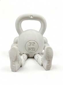 1个可动壶铃人偶，健身伙伴，独特的桌面摆件和健身主题礼物 - 1PC - 查看 3