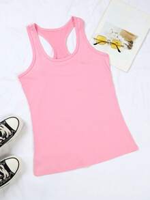 Disney Official Authorization | Women's Casual Crew Neck Sleeveless Tank Top. Features A Print Of Lilo & Stitch. This Loose-Fit T-Shirt Is Suitable For Disney Fans Of All Ages, Making It An Ideal Choice For Vacations, Outings, And Daily Casual Wear. - Hồng - Xem 6