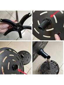 Especiero giratorio, plato giratorio Lazy Susan de varias capas, gira 360 grados, estantes ajustables, doble capa y un diseño giratorio que lo convierten en el especiero perfecto - Negro - Ver 7