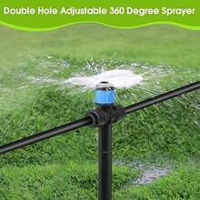 61pcs Automatic Drip Irrigation Set, Quick Connected 1/4 Inch Pipe Diameter Drip Irrigation Fountain Nozzle, Adjustable 360 ° Nozzle, Suitable For Outdoor Drip Irrigation System Accessories, Ground Plug Spray (20m) - Irrigation Kit - View 5
