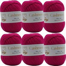 6 件 - 300 克/10.58 盎司，羊绒纱线，钩编和编织毛衣、帽子、围巾，手工编织高级工艺品，钩编和编织 DIY，柔软保暖，每件 50 克/1.76 盎司。 - A01 - 查看 24