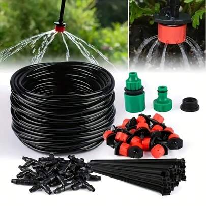 Drip Irrigation System Automatic Watering Garden Hose Micro Drip Irrigation Set Adjustable Nozzle Gardening Supplies System Water