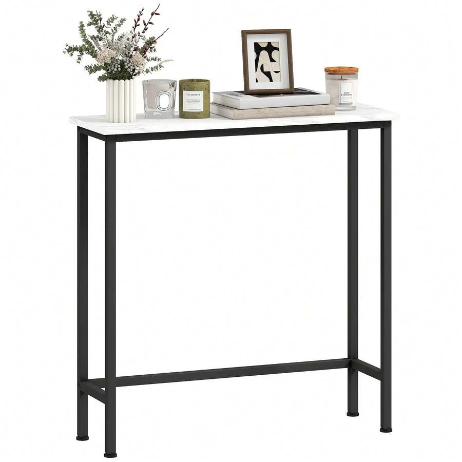 HOMCOM Table de banc - Blanc - Voir 1