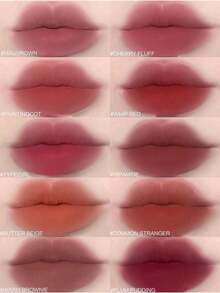 12 Colors Matte Lip Gloss - Creamy Texture, Ultra-Matte Finish | Long-Lasting, Pigmented, Moisturizing Formula | Korean Cosmetics - # MAUVROWN - View 6