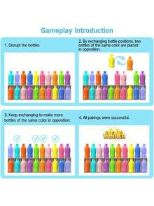 21/1pc Color Matching Guessing Bottle Cap Game, Color Strategy Board Game With Colorful Bottle Caps, Fun Guessing Challenge, Perfect For Family Gatherings, Memory Competitions, Also Great Gift For Holidays And Birthday Parties - A - View 6
