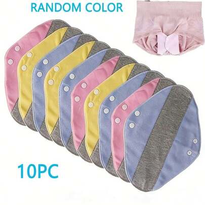 10pcs Reusable Washable Leakproof Underwear Pads