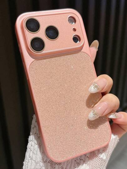 حافظة هاتف فاخرة مرصعة بالبريق متوافقة مع أيفون 17 برو ماكس، 17 برو، 17، 16 برو ماكس، 16 برو، 15 برو ماكس، 15 برو، 13 برو ماكس، 14 برو، 16، 15، 14، 13 مع حماية عدسة زجاجية ومقاومة للصدمات