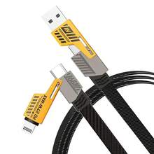 4合1 USB/Type C/Lightning 快充傳輸線,相容 iPhone 17/16/15/14/13/12 與平板電腦,高效率耐用數據傳輸線 - 黑色 - 查看 10