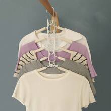 5pcs Metal Thick Space-Saving Hangers, 5-In-1 Multi-Layer Design With Non-Slip Foam Pads, Suitable For Coats, Sweaters, Suits And T-Shirts - View 1