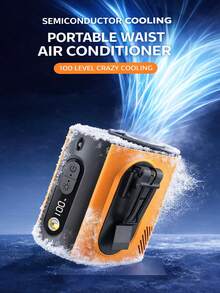 1pc Portable Air Conditioner Fan 2-In-1 Neckband & Desk Fan - 2026 New High-Speed Personal Cooler With LED Display, 3600mAh Rechargeable Battery, Hands Free Wearable For Camping, Travel, Night Work - Multicolor - View 2
