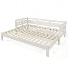 Daybed, Extendable Bed, Solid Pine, With Second Sleeping Option And Slatted Base, Heart-Shaped Bed, White - 90*190cm - View 11