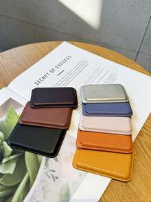 Leather Wallet Card Holder PU Apple Magsafe Leather Magnetic Card Slot PU Leather Back Sticker Suitable For Public Transportation Card Spring Gift - Multicolor - View 11