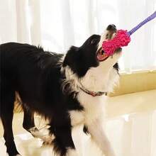 Jouet à mâcher résistant pour chien, corde de traction en peluche douce avec poignée durable - jouet à mâcher interactif pour le jeu amusant, les soins dentaires et le dressage - Multicolore - Voir 7