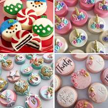 1 Pc Round Chocolate Cookie Molds, Cylinder Silicone Mold, Perfect For Chocolate Covered Oreos, Cake, Candy, Pudding, Mini Soap - Multicolor - View 5