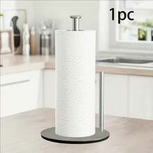 1 Conjunto Suporte para Papel Toalha de Aço Inoxidável com Base Resistente - Dispensador de Papel Toalha Durável para Bancada, Suporte para Filme Plástico, Design Econômico de Espaço, Suporte para Papel Higiênico, Acessório de Decoração para Banheiro, Adequado para Armazenar Papel Toalha, Papel Higiênico, Filme Plástico, para Cozinha, Banheiro, Sala de Estar, Acessório Vertical para Bancada, Suprimentos de Cozinha Modernos e Duráveis, Estilo Seville Toro - Multicolorido - Visão 12