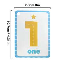 36pcs Number Connection Flash Cards, Learning Year, Month, Math Symbols And Gestures, Early Education Montessori Teaching Aids For Toddlers - Multicolor - View 4