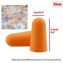 20pcs/40pcs Soft Comfortable Reusable Foam Earplugs, Suitable For Airplane Travel, Work, Study, Orange Color, Comfortable Fit, Durable Earplugs, Lightweight Soft Foam Design - Multicolor - View 8