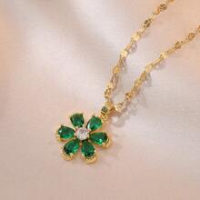 1pc Zirconia Flower Necklace For Women, Suitable For Beach, Travel, Photography, Holiday Gifts - Fashionable  Flowers - View 10