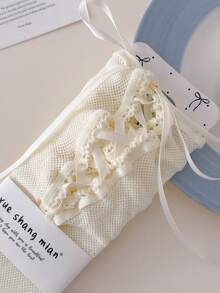 1双女士小腿袜（无硬纸板），薄款芭蕾舞风格交叉蝴蝶结小腿袜，适合春夏穿着，可与裙子百搭。 - 彩色 - 查看 6