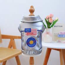 1件宠物衣服，狗狗宇航员夹克，狗狗户外外套 - 銀色 - 查看 11