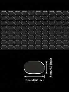 240pcs (3 Sheets) Double-Sided Removable Transparent Nano Double-Sided Tape, Waterproof Reusable, Suitable For Posters And Museum Displays, Easy To Tear And Stick, Back To School Season - Clear Oval - View 2