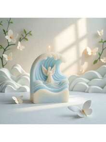 Angel Shaped Silicone Mold For DIY Wave Angel Scented Candle, 3D Plaster Candle Mold - Angel - View 6