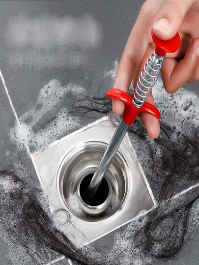 1pc 60cm/90cm/160cm/200cm/300cm Spring Pipe Drain Cleaner Tool, Drain Snake, Drain Pipe Cleaning Rod For Clogged Sink, Kitchen Flexible Cleaning Tool