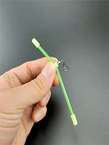 5个装钓鱼塑料管旋转接头防发光钓鱼钓组分线器发光弯管旋转接头海钓配件 - 綠色 - 查看 3