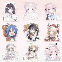 82pcs/Set Cute Anime Girl Stickers, Big-Eyed Kawaii Girl Style, PVC Material Clean Stickers, Cartoon Adorable Decor For Boxes, Furniture, Notebooks, Phones, Laptops, Fridges, Christmas, Birthday Parties - Cute Girls' New Multi-color Style - View 6