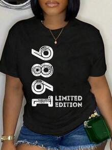 100% Cotton 39th Birthday Gifts For Men 39 Years Old Bday Vintage 1986 T-Shirt Unisex Classic Comfort Tee Tops Oversized Crew Neck T Shirts - 黑色 - 查看 1