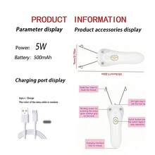 AXH. Women's White Painless & Facial Hair Remover - White - View 9