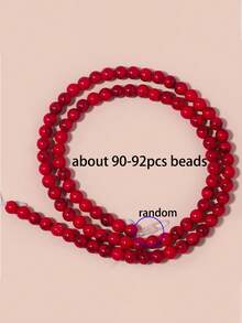 1 Strand Natural Stone Red Turquoises Gemstone Round Loose Beads Crystal Energy Stone Healing Power For Jewelry Making Diy Bracelet Ornaments 4 6 8 10mm - Red - View 11