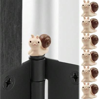 New-  Cute Snail Hinge Head Home Tion - Animal Hinge Heads Tive Topper Set Of 6 - Magnetic Hinge Head Toppers For Door Dr
