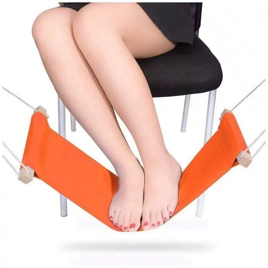 1pc Foot Hammock, Desk Hanging Foot Rest To Relieve Foot Fatigue, Office Relaxation - One Size - View 1