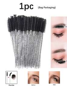 200/1PC Eyelash Brush, Mascara Wands Makeup Brushes Applicators Kits For Eyelash Extensions And Eyebrow Brush With Container - Multicolor - View 14