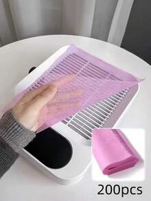 100片一次性美甲除尘器滤纸，适用于可拆卸式美甲除尘器，便携式无纺布美甲滤纸，适用于专业美甲沙龙 - 彩色 - 查看 13