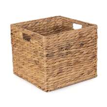 Red Hamper Square Water Hyacinth Storage Basket - Transparent Black Model - View 4