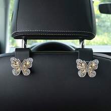 2 móc treo ghế ô tô hình bướm, móc treo nhỏ đa năng dùng cho nội thất xe hơi, hình bướm dễ thương. - Bươm bướm - Xem 10