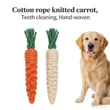 Handmade Woven Carrot Pet Toy, Cotton Rope Knotted Toys For Dogs And Cats - Multicolor - View 7