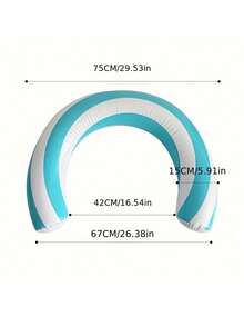1 pieza Nuevo aro inflable circular para nadar, flotador en forma de arco inflable para piscina, esencial de playa, accesorio de playa - Multicolor - Ver 5