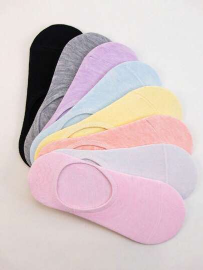 1/4/5/10 Pairs Men's Solid Color Comfortable Minimalist Non-Slip Casual Boat Socks, Suitable For Home, Commuting, Leisure, Vacation, Holiday Gifts