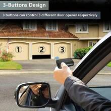 Control remoto Universal para puerta de garaje, Control remoto multifrecuencia 3 en 1 con Clip, transmisor de código rodante de 280-868mhz X4MZ - Negro - Ver 6
