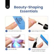 Beetles Gel Nail Kit Short Almond Gift Spree Easy DIY Extension Set Gift For Women - Short Almond 240pcs (Clear Kit) - View 7