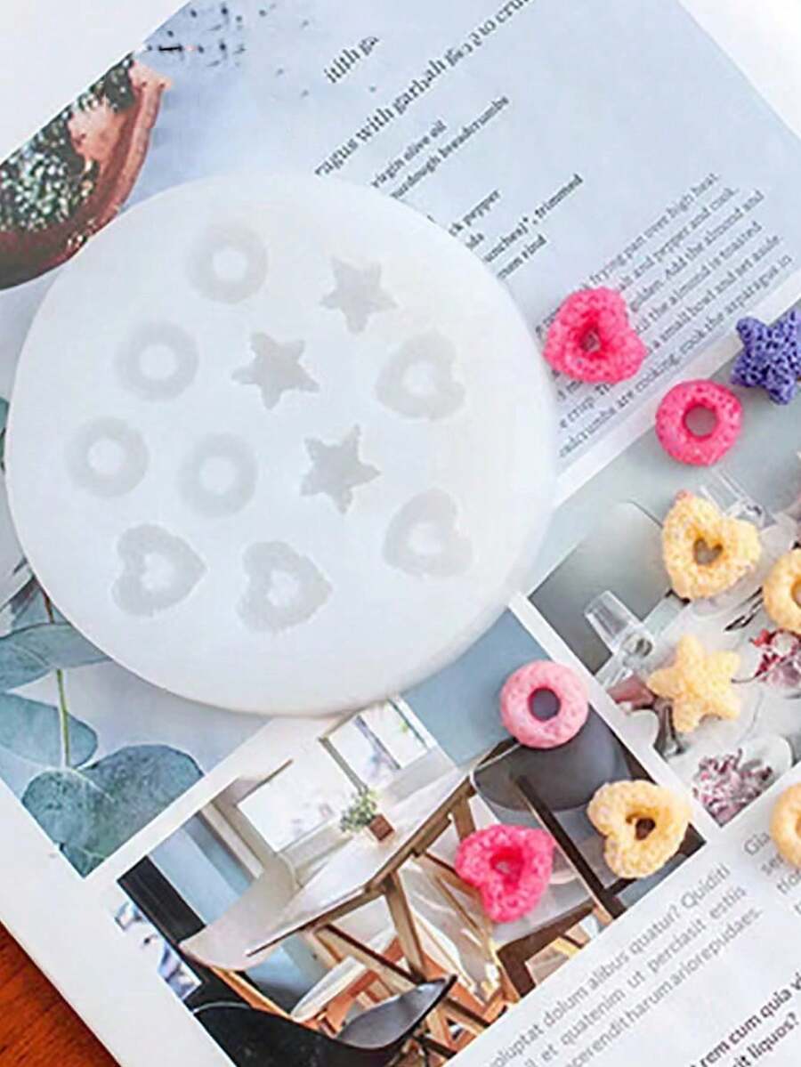 甜甜圈、糖果、饼干 DIY 手工香氛石膏多功能硅胶模具 - 白色 - 查看 1