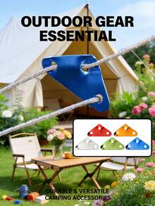 Large Adjustable Triangular Buckle, Outdoor Aluminum Alloy Triangle Buckle For Tent Tarp Windproof Rope, Non-Slip Cord Adjuster - Multicolor - View 2
