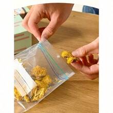 65 bolsas selladas para mantener los alimentos de la cocina frescos, bolsas herméticas transparentes para almacenar alimentos congelados en el refrigerador, organizador y almacenamiento de alimentos de cocina, adecuado para granos, frutas, verduras, carnes, frutas secas y bolsas de clasificación de aperitivos - Multicolor - Ver 9