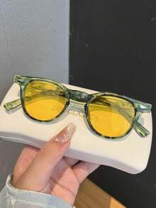 1副男士休闲基础款金属铰链方形时尚眼镜，适合度假和日常佩戴 - 彩色 - 查看 5